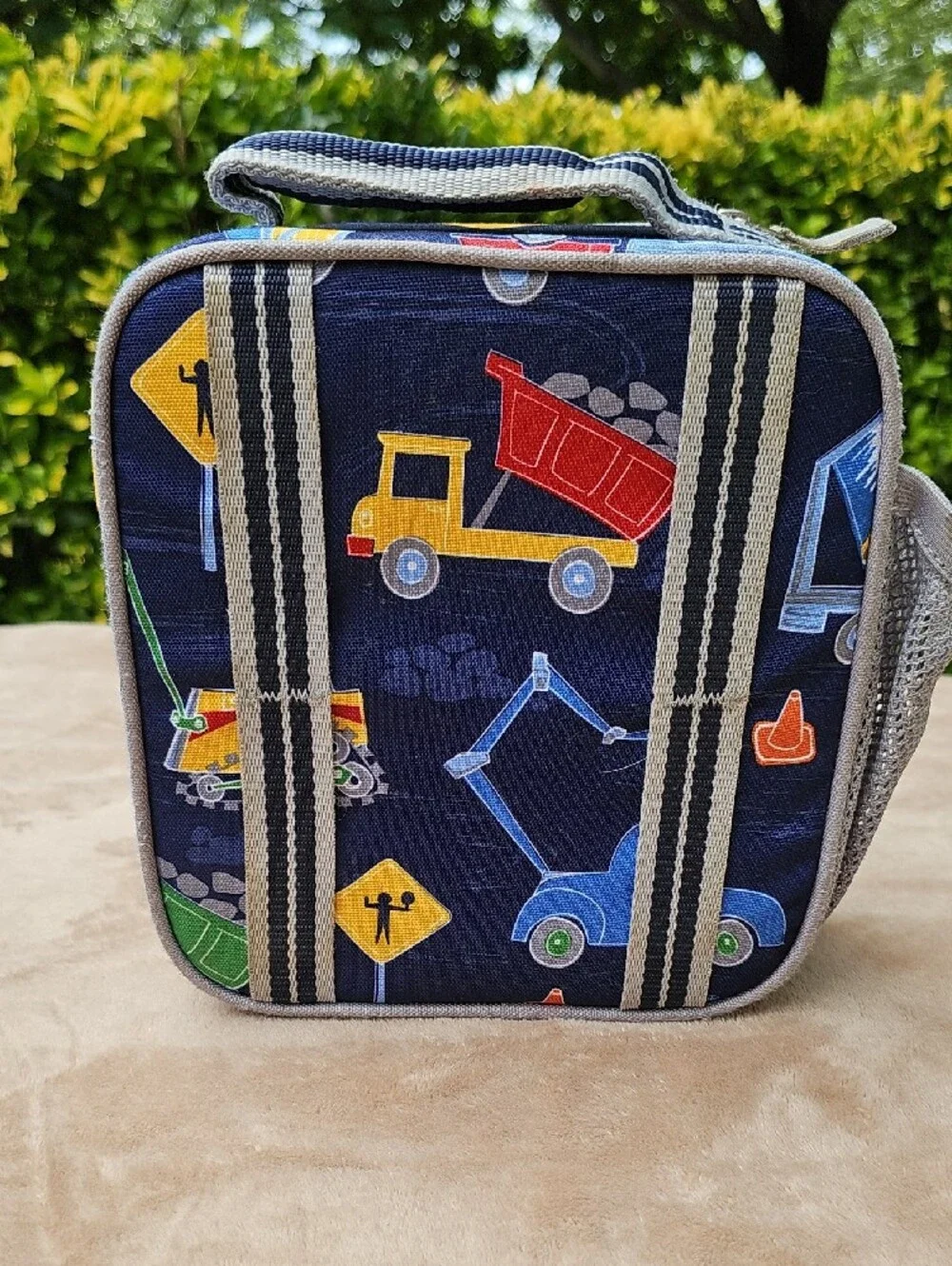 Pottery Barn Kids Navy Construction Print Backpack Set